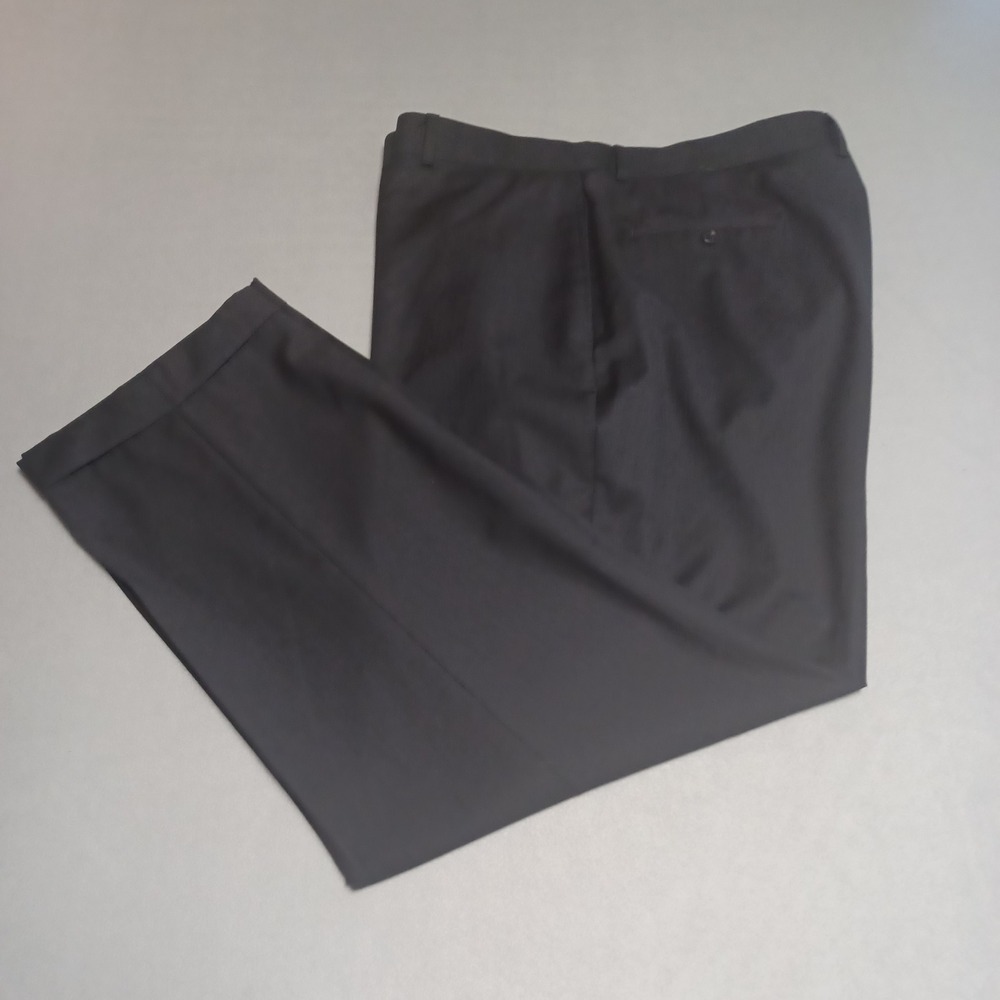 Wilke-Rodriguez Mens 40x30 Wool Suit Pants Charcoal Gray Dress‎ Trousers Cuffed
